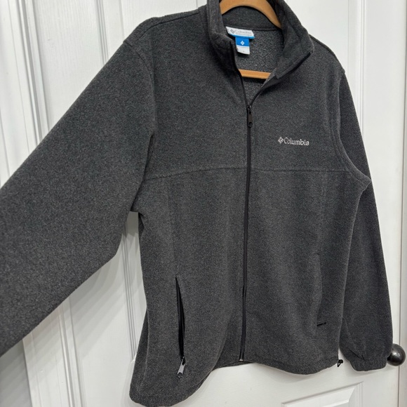 Full Zip Fleece Jacket, Charcoal Gray | Columbia S - Picture 4 of 9